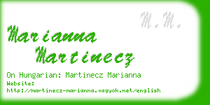 marianna martinecz business card